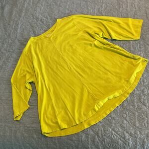 Westbound Woman Three Quarter Sleeve Tee Yellow 3XL